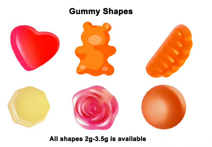 Caramelo gomoso formas Halal de la gelatina VitaminD+Calcium+K2 del proveedor de China de las diversas