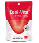 La fresa divertida de las vitaminas gomosas deliciosas de la fruta diseñó pequeño 60g en forma de corazón por bolso